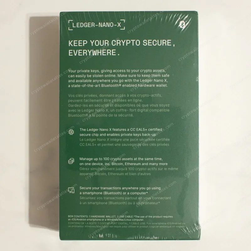 Ledger Nano X The Hundreds x Adam Bomb Squad Green - sealed box front