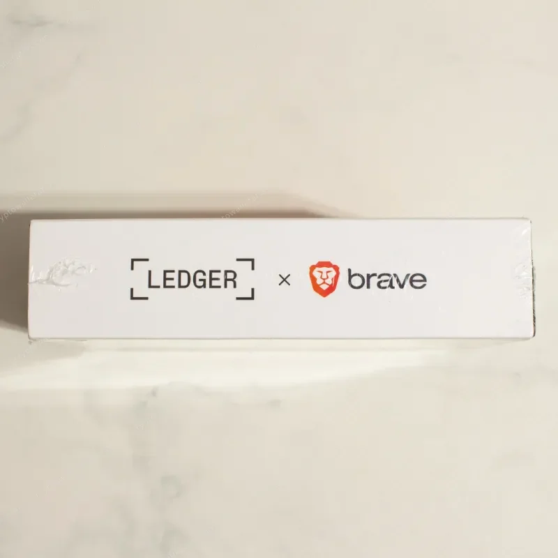 Ledger Nano S Plus Brave Edition - shrink wrap and factory seal detail