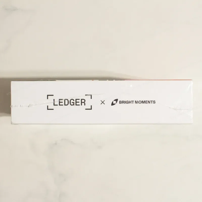 Ledger Nano X Bright Moments CryptoMexas - shrink wrap and factory seal detail