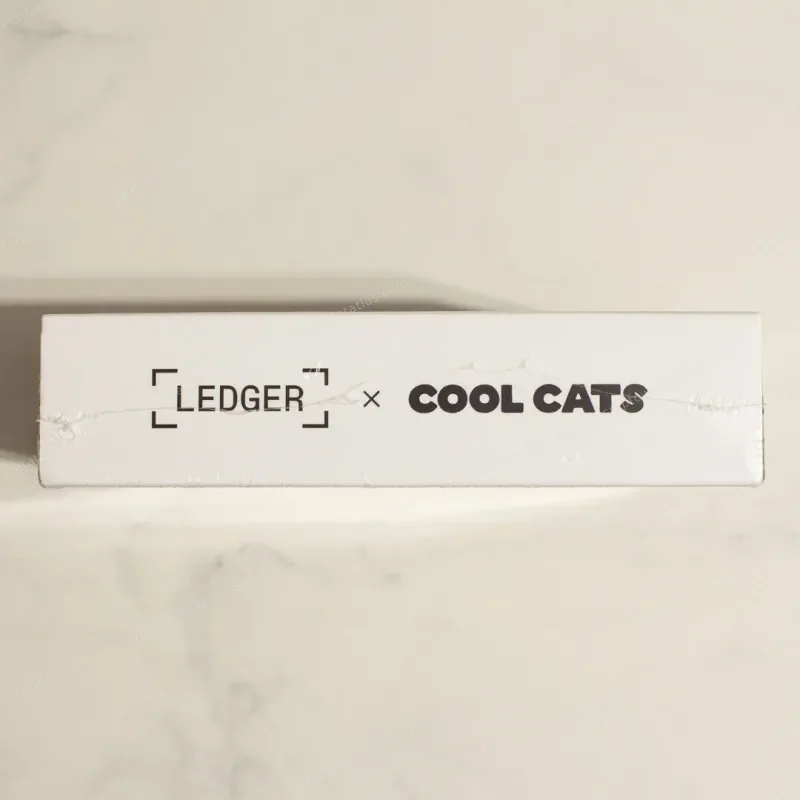 Ledger Nano S Plus Cool Cats - shrink wrap and factory seal detail