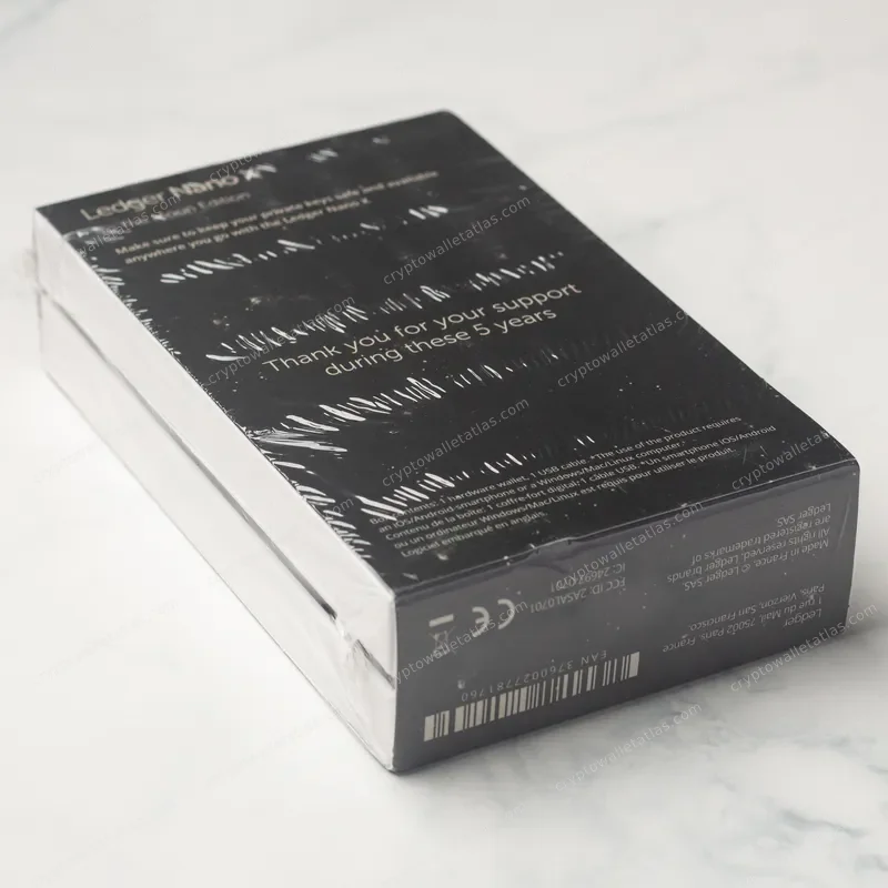 Ledger Nano X To The Moon Limited Edition - shrink wrap and factory seal detail