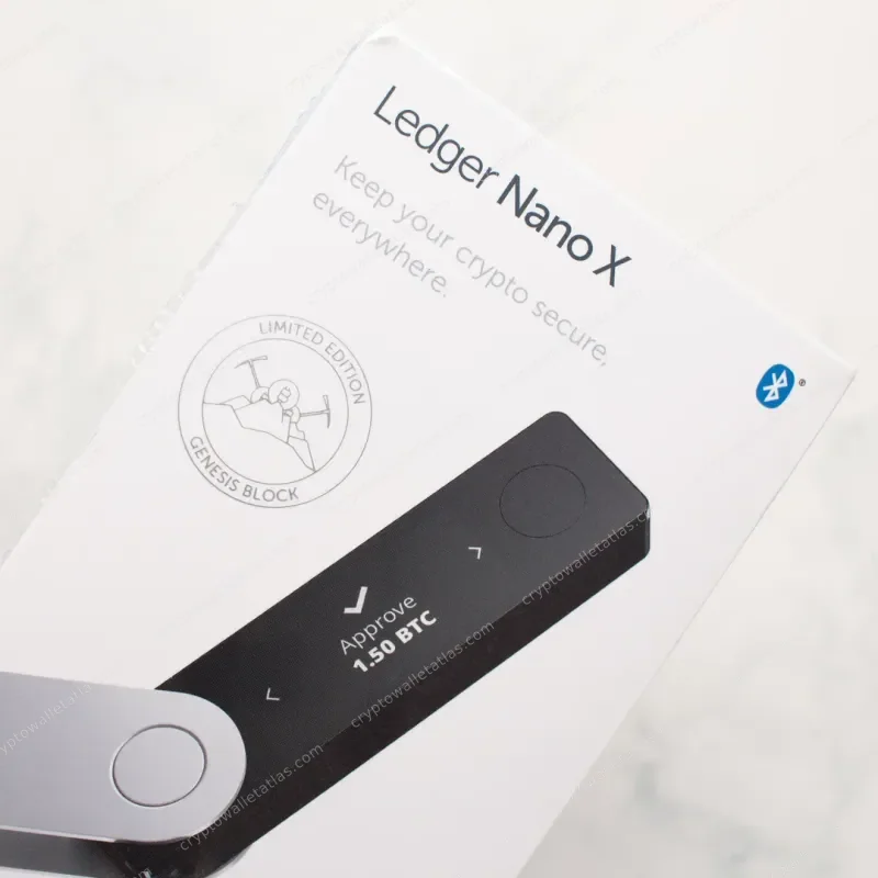 Ledger Nano X Genesis Block Edition - packaging back panel